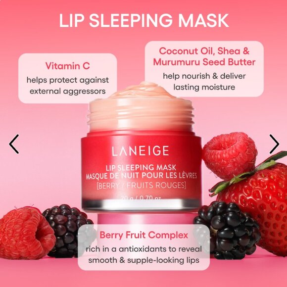 LANEIGE Lip Sleeping Mask in Berry - 20g Full Size / used once - Picture 9 of 10